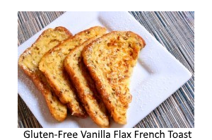 Gluten free vanilla fla French toast, on vegetariangazette.com